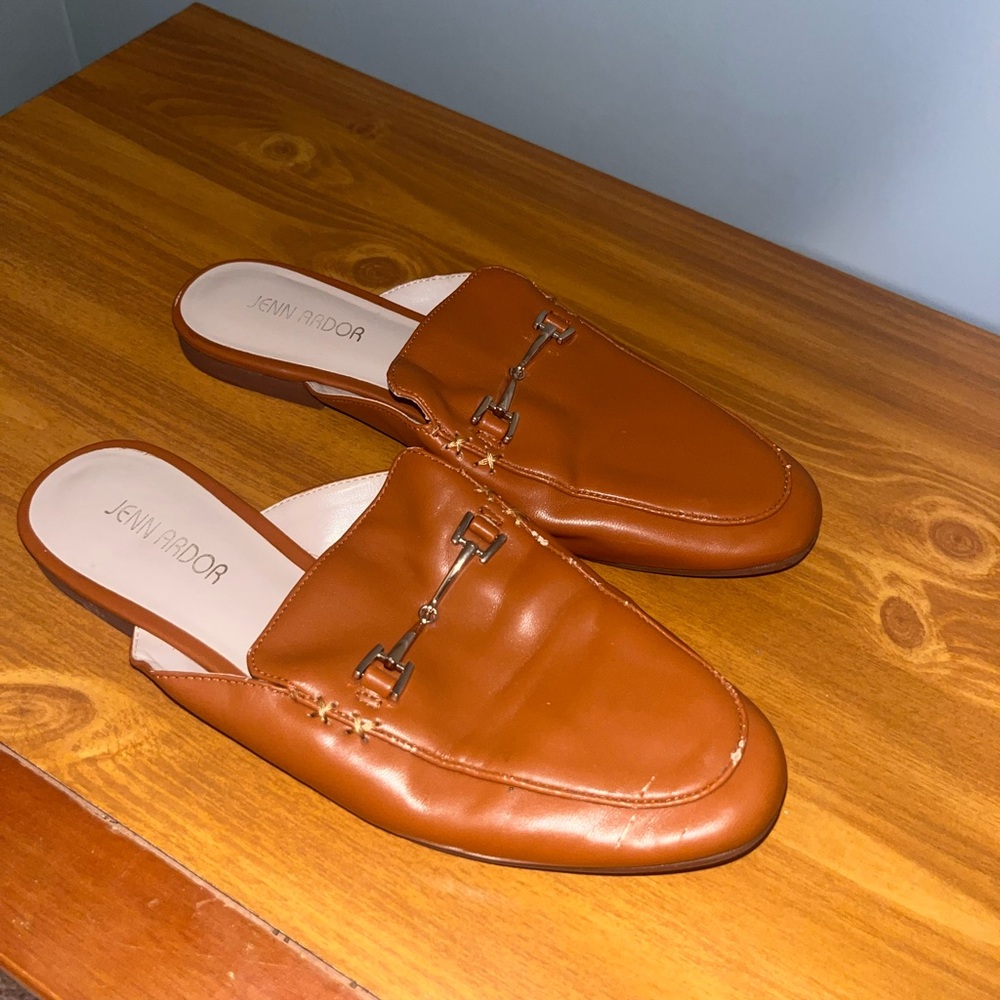 JENN ARDOR Women’s Brown Slip-On Loafers